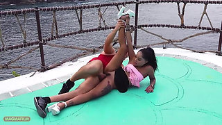 Mexican Girl with Small Titties and Trimmed Bush