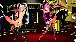 Futa Dance Girls - Horny 3D anime sex world