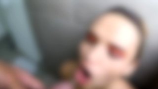 Blonde Latina Teen Drinks Hot Piss