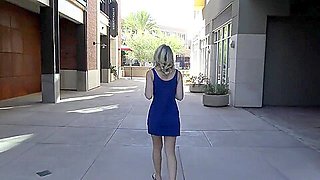 Flashing and fucking in public blonde MILF