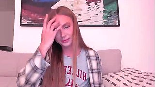 Blonde tranny shemale solo masturbation