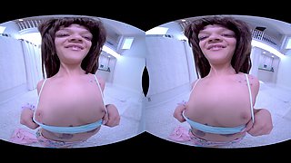 Amazing 18yo Teen Strips In The White Studio