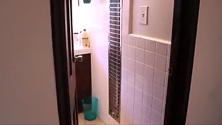 Step son spying on mom in shower