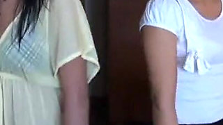 Two Filipino Asian amateurs take turns on big dick