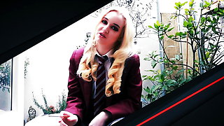 Naughty Schoolgirl Victoria Greene Gets Throat Fucked