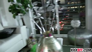 Uber-sexy bestie group fuck fun