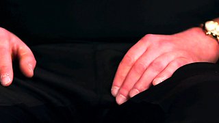 Busty blonde voyeur tempting lad