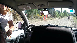 Unknown Teen Masturbates Me in My Car on the Street