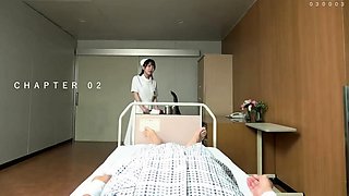 Luscious Japanese nurse feeds insatiable lust for cock