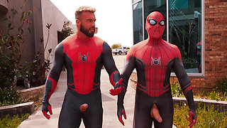 Two Spiderman Vs. Tattooed Babe Mandi Cat
