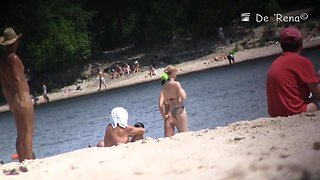 A beach voyeur video taken with a hidden camera