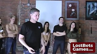 Amateur Teen Brunettes Aften Opal & Celestina Blooms Lose Bet and Strip Naked in Hot Neighbor Game