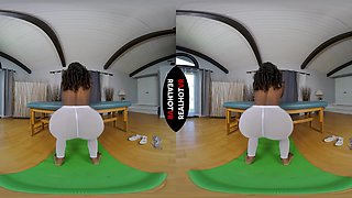 Ripped Yoga Tights - Hot Fitness Babe - RealHotVR