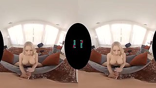 VRHUSH Big-boobed COUGAR Katie Morgan is well-prepped to ease off some tension (Quinton James)