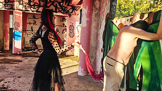 Femdom Session by the Sea. Smoking Fetish, Bootfetish, Footfetish, BDSM Flogging and Scratching