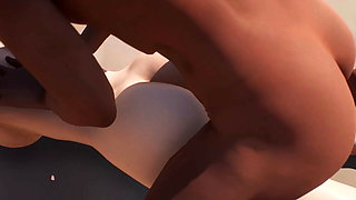 Asian Woman Gets Rammed Hard and Creampied - 3D Animation