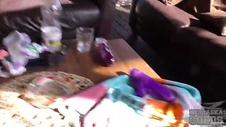 Hot Naked Volleyball Game with Tera Bond & Mistress Candice - Pussy Licking Outdoor Fun