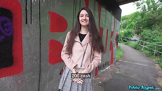 Public Sex for Quick Cash - Student With Appetite For Cock for Few Euro Banknotes - Alisa Horakova