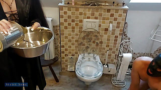 Miss Alessa Milano Feeding From Toilet Part 2