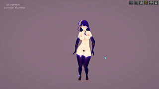 Busty Raiden Shogun Phut Hon Sexy Dance Hentai Animation