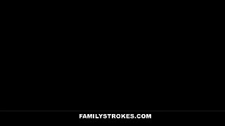 Family Strokes - Kinky Step Sis Blows Me While Moms Home