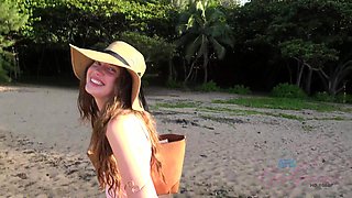 Tera amateur brunette girl public posing