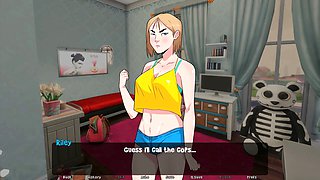 Creative butt-themed video game fun with a cartoon mom and wild blowjob adventures