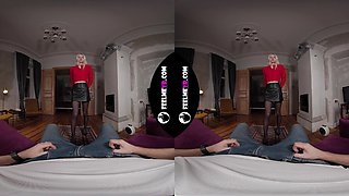Amelia's Romantic Striptease In 8k Vr