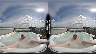 Teen Adreana Jilling In Jacuzzi With Suction Cup Dildo Orgasming Vibratin Her Clit On Water Jets