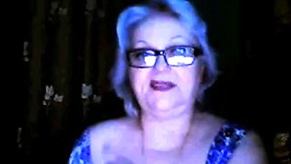 Old Russian Teacher Shows Off Her Big Breasts on Webcam