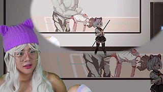 Cute Gamer Girl is Shocked Playing Syahata