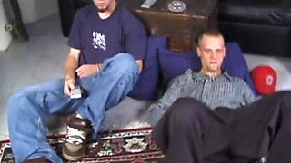 Brandon and Adam Jerk With Dildos