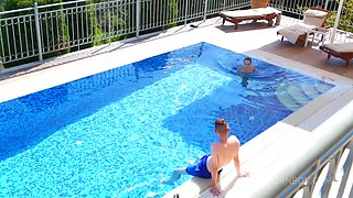 Mona Blue Fucks Her Step Brother In The Pool