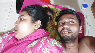 Beautiful New Married Wife Saree Romance