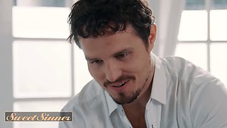 Sweet sinner - sexy dark haired bride spews with fantasy and tempts her massagist before the vows