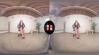 Sexy Spy Goddess Ambra Seduces You To Get The Secret Codes She Needs; Hot Brunette With Amazing Legs In A Black Dress