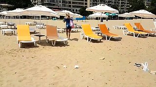 Blonde Anal on Beach with a Stranger