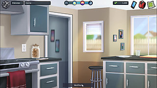 Stepsister having RISKY sex in the kitchen fast