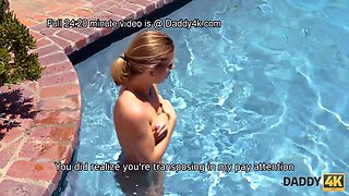 Sydney Cole cheats on her stepdad with Marcus London in a poolside fantasy