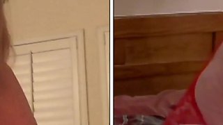 GILF Carmen’s Granny in Red Two Position Fuck & Orgasms
