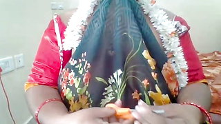 Telugu Blue Saree Aunty Open Bigboobs Sucking Puffy Nipples Sucking Dirty Talking Telugu Audio