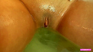 Asian babe has big boobs and craving pussy