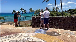 I Just Met This Visitor To Hawaii - And Here We Are, Outdoors, Playing