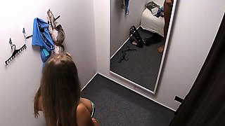 Amazing Big Tits Girl Spied on in Changing Room