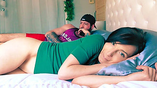 British Stepsister No Panties Bed Sex - Stepbrother Fucks Her Hard Doggystyle
