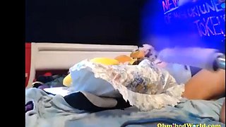 Hot Blonde gets fucked by machine dildo as she comes over and over.  Just listen to the sound: Porn