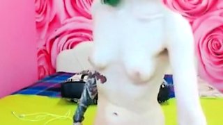 Emo 18-Year-Old With Tattoos Masturbates on Webcam