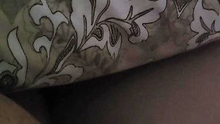 Step mom caught step son big dick in erection and handjob him in bed
