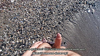Spin the Bottle Game on the Beach -Unforgettable Holiday Sex w. Two Stunning Girls english subtitles