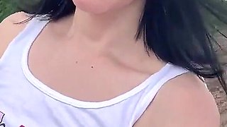 Smoking, Walking, Bouncing Boobs and Nipples Play in My Friend T-shirt From Boobsrealm